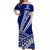 Hawaii Waiakea High School Tattoo Tribal Off Shoulder Dress Ver05 - LT12 Long Dress Blue - Polynesian Pride