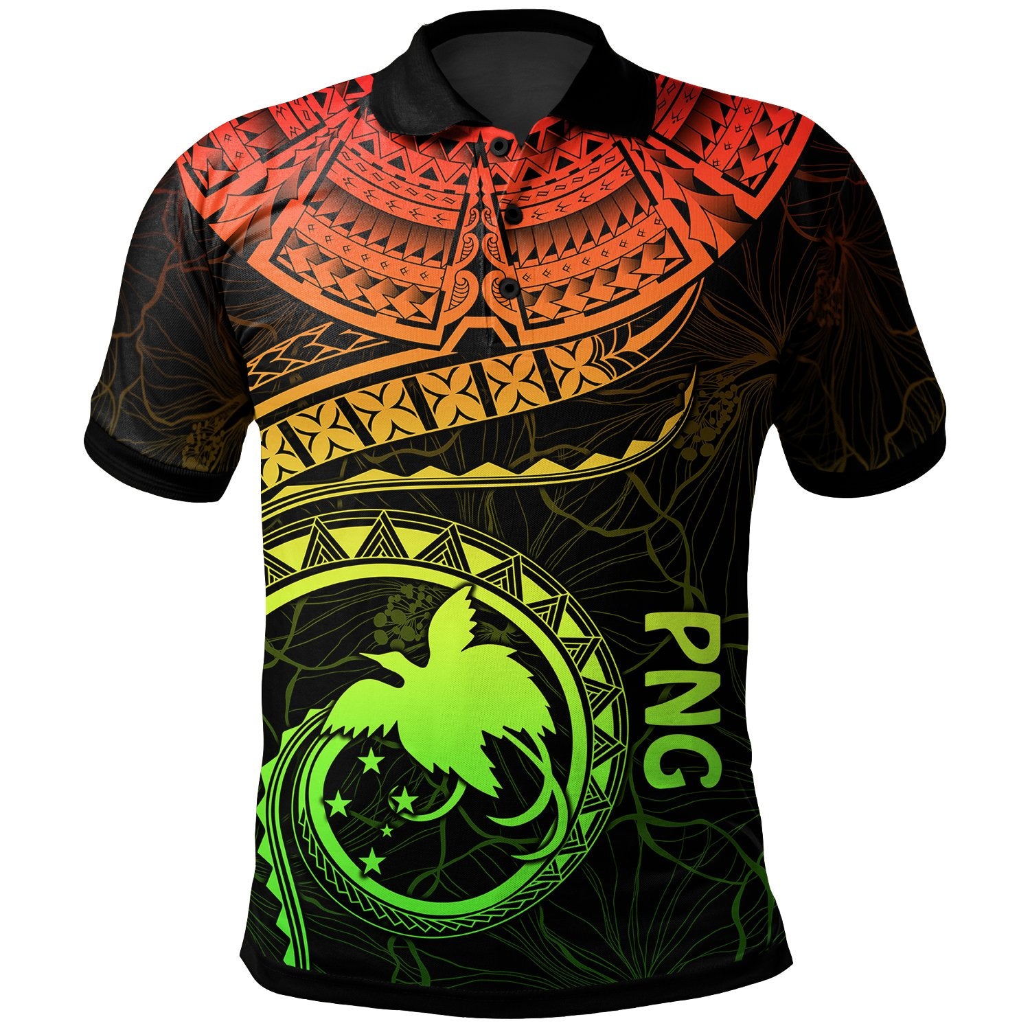 Papua New Guinea Polynesian Polo Shirt Papua New Guinea Waves (Reggae) Unisex Reggae - Polynesian Pride