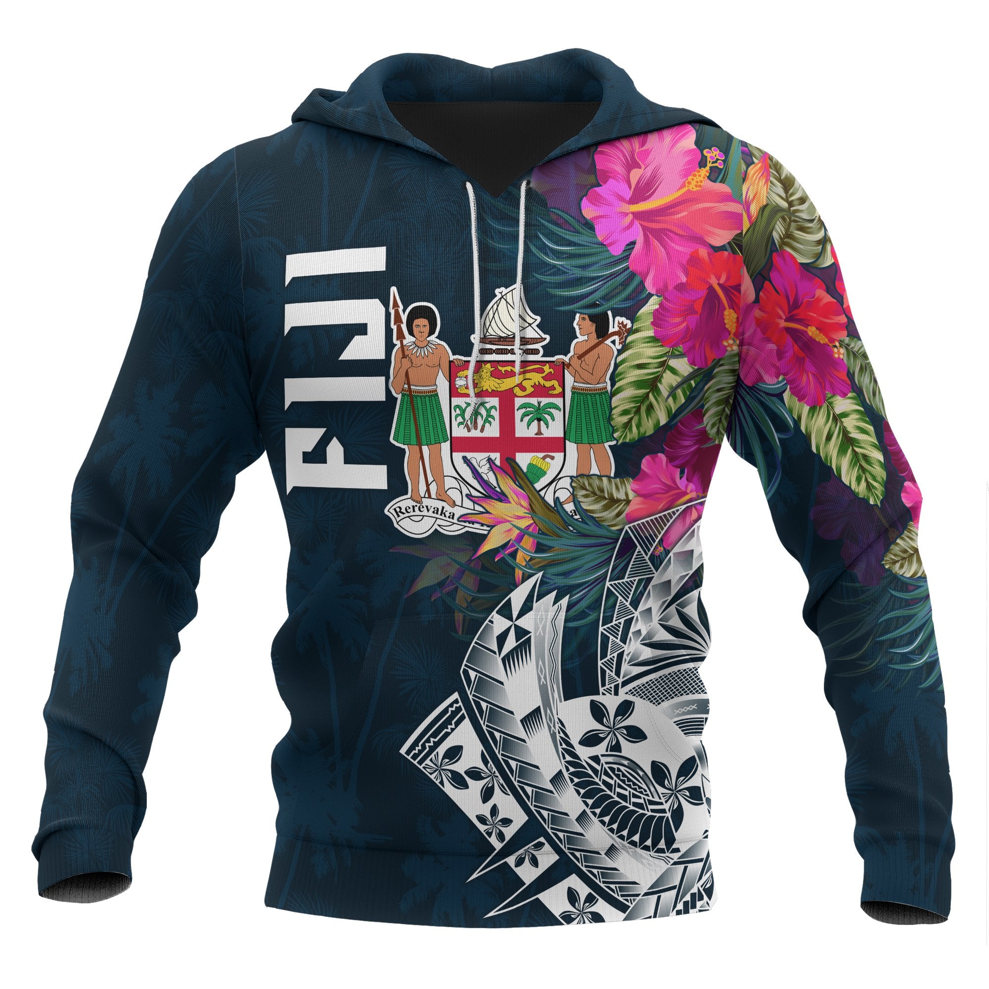 Fiji Hoodie Fiji Summer Vibes Unisex Blue - Polynesian Pride