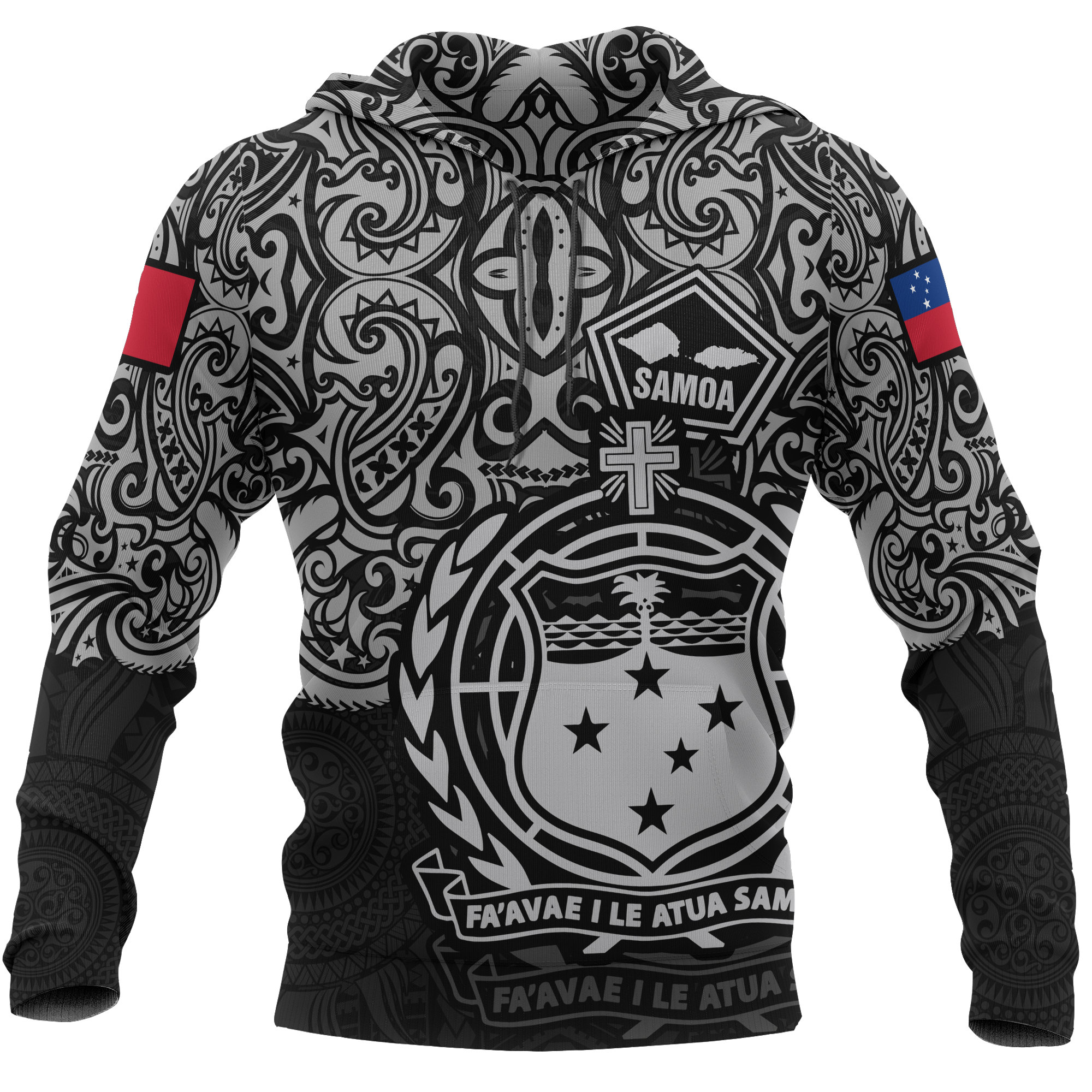 Samoa Polynesian Hoodie Pride of Samoa Unisex BLACK - Polynesian Pride