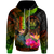 Niue Polynesian Hoodie Hibiscus and Banana Leaves Unisex Reggae - Polynesian Pride