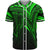 American Samoa Baseball Shirt - Green Color Cross Style Unisex Black - Polynesian Pride