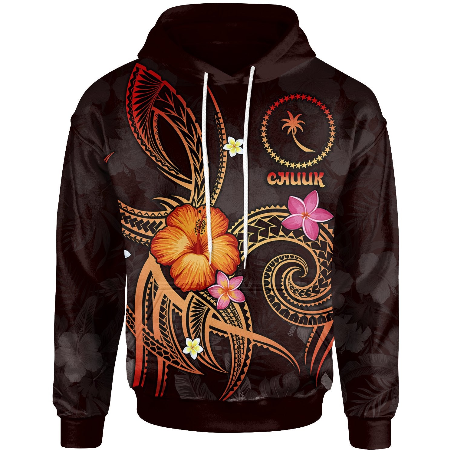 Chuuk Polynesian Hoodie Legend of Chuuk (Red) Unisex Red - Polynesian Pride