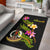 Vanuatu Polynesian Area Rug - Plumeria Tribal Black - Polynesian Pride