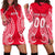 (Custom Personalised) Cook Islands Atiu Hoodie Dress - Tribal Pattern - LT12 Red - Polynesian Pride