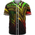 Hawaii Baseball Shirt - Reggae Color Cross Style Unisex Black - Polynesian Pride