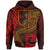 Fiji Hoodie Red Shark Polynesian Tattoo Unisex Red - Polynesian Pride