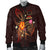 Cook Islands Polynesian Men's Bomber Jacket - Legend of Cook Islands (Red) - Polynesian Pride