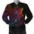 Samoa Men's Bomber Jacket - Butterfly Polynesian Style Black - Polynesian Pride