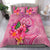 Vanutu Polynesian Bedding Set - Floral With Seal Pink Pink - Polynesian Pride