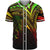 Cook Islands Baseball Shirt - Reggae Color Cross Style Unisex Black - Polynesian Pride