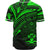 Solomon Islands Baseball Shirt - Green Color Cross Style - Polynesian Pride