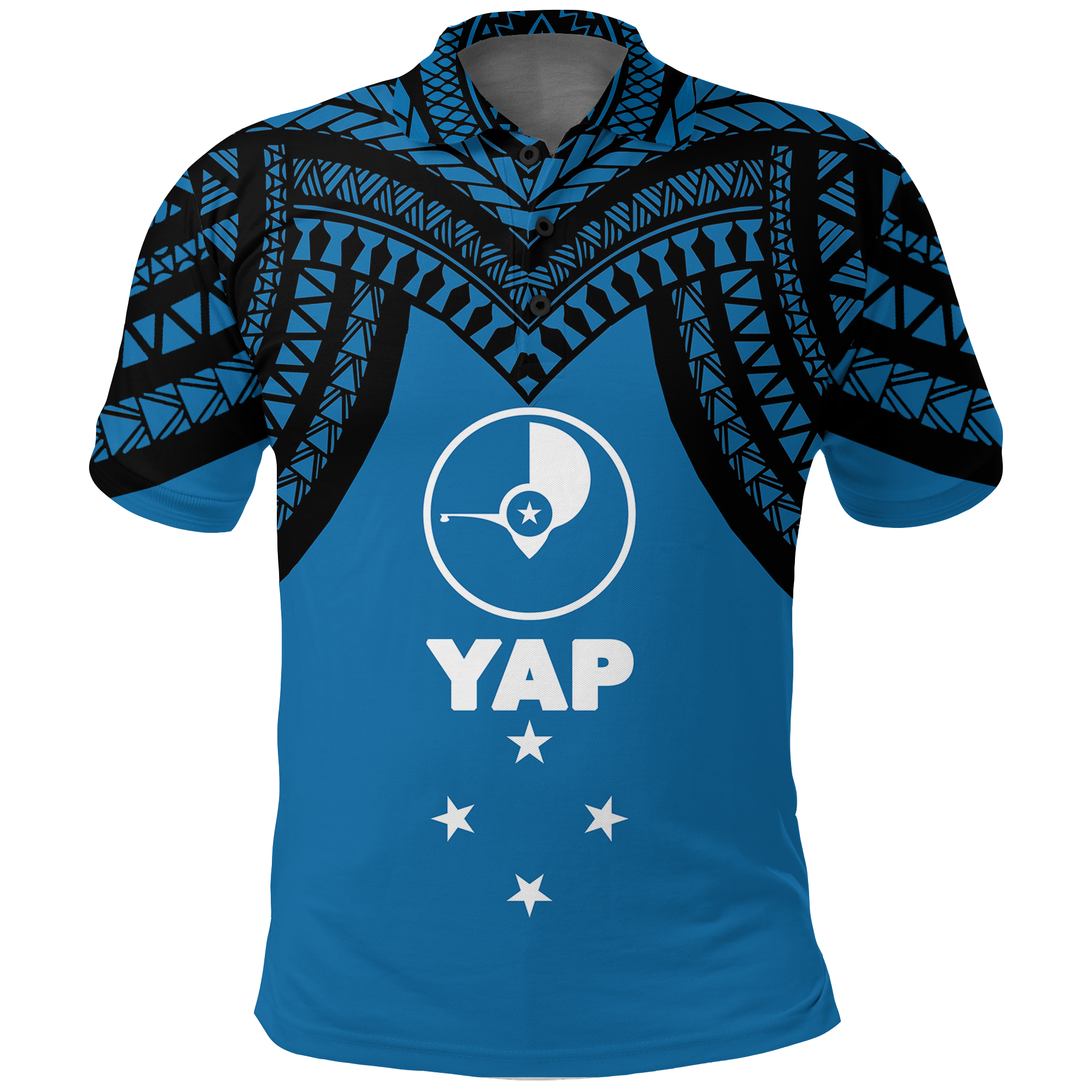 Micronesia Yap Proud Yapese Polo Shirt LT12 Unisex Blue - Polynesian Pride