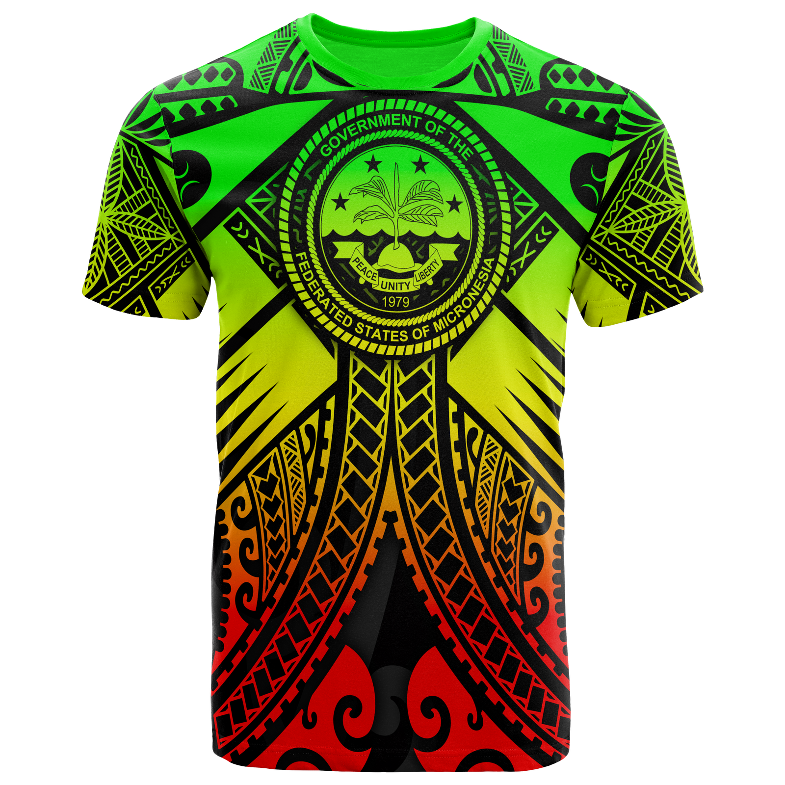 FSM T Shirt Reggae Seal with Polynesian Tattoo Unisex Reggae - Polynesian Pride