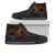 Cook Islands High Top - Butterfly Polynesian Style Unisex Black - Polynesian Pride