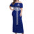 Waiakea High School Polynesian Tribal Off Shoulder Dress - LT12 Long Dress Blue - Polynesian Pride