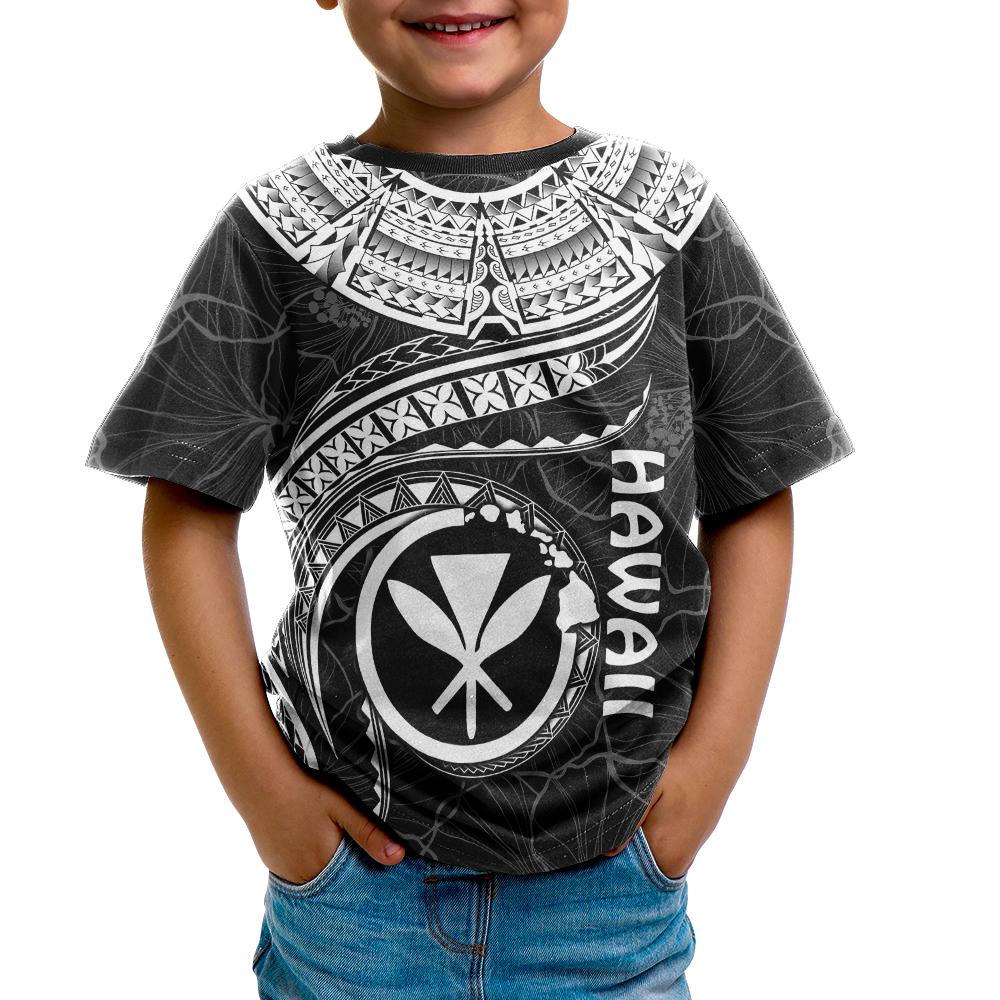 Polynesian Hawaii Kanaka Maoli T Shirt Hawaiian Waves (White) - Polynesian Pride