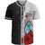 Guam Polynesian Baseball Shirt - Coat Of Arm With Hibiscus White Unisex White - Polynesian Pride