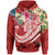 Fiji Polynesian Hoodie Summer Plumeria (Red) Unisex Red - Polynesian Pride