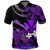 Hawaii Turtle With Plumeria Leaf Purple Polo Shirt LT12 Unisex Black - Polynesian Pride