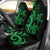 Fiji Car Seat Covers - Green Tentacle Turtle Crest Universal Fit Green - Polynesian Pride