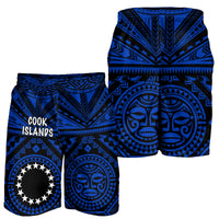 Cook Island Men's Short - Seal With Polynesian Tattoo Style ( Blue) - Polynesian Pride