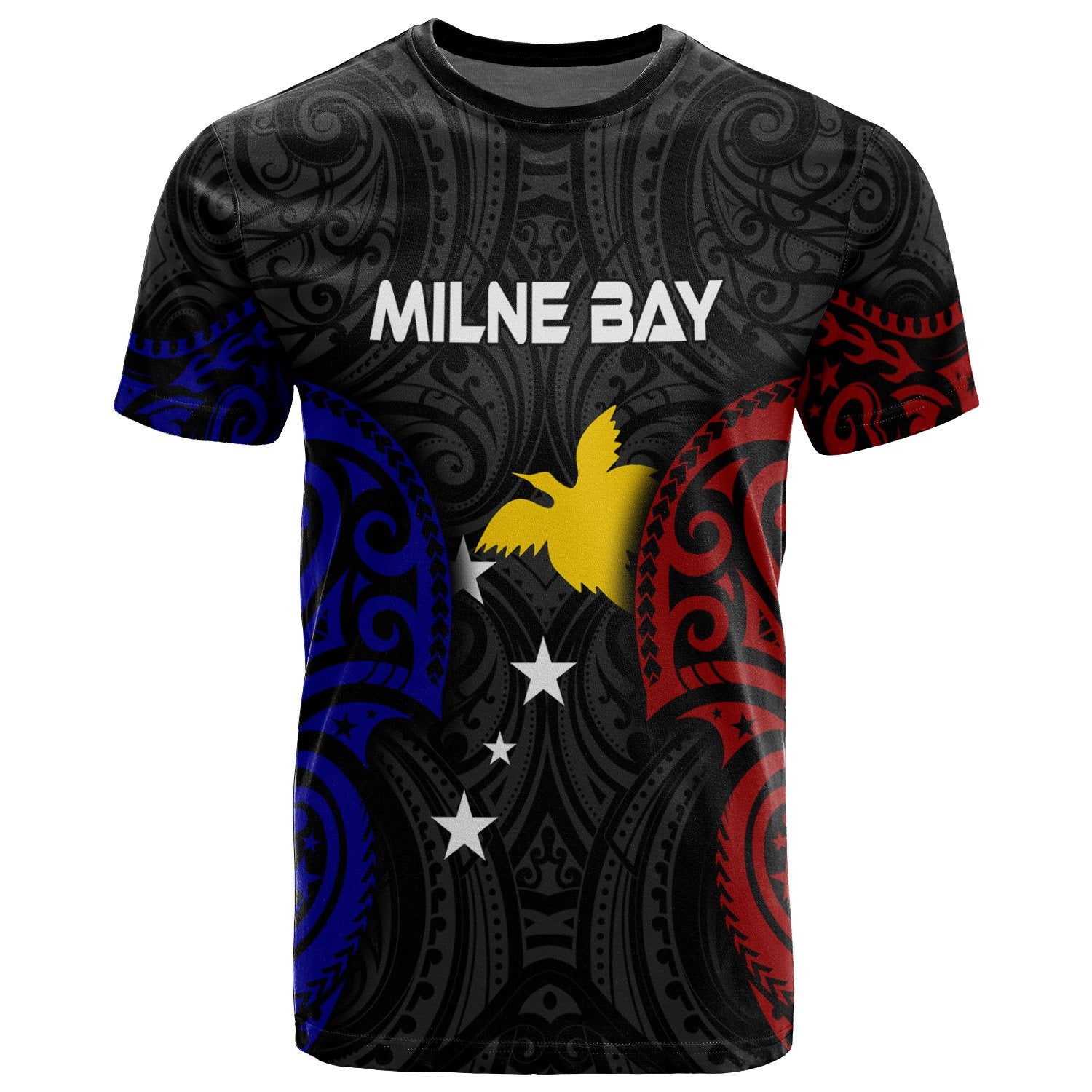 Papua New Guinea Milne Bay Province Polynesian T Shirt Spirit Version Unisex Black - Polynesian Pride