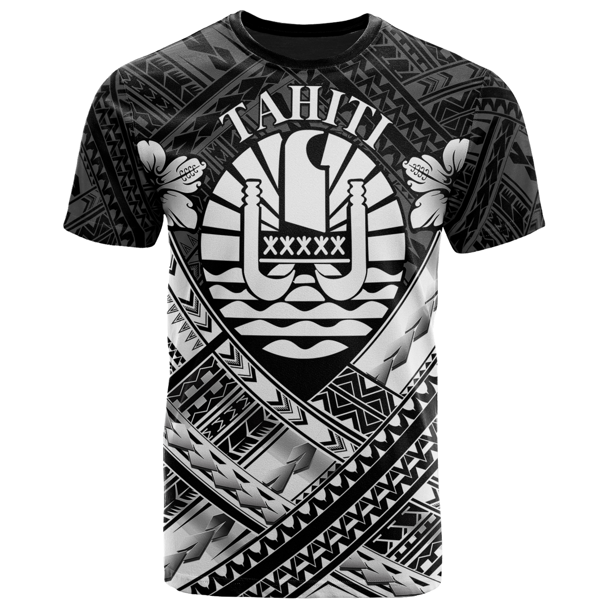 Tahiti Polynesian T Shirt Tahiti White Seal Camisole Hibiscus Style Unisex Art - Polynesian Pride