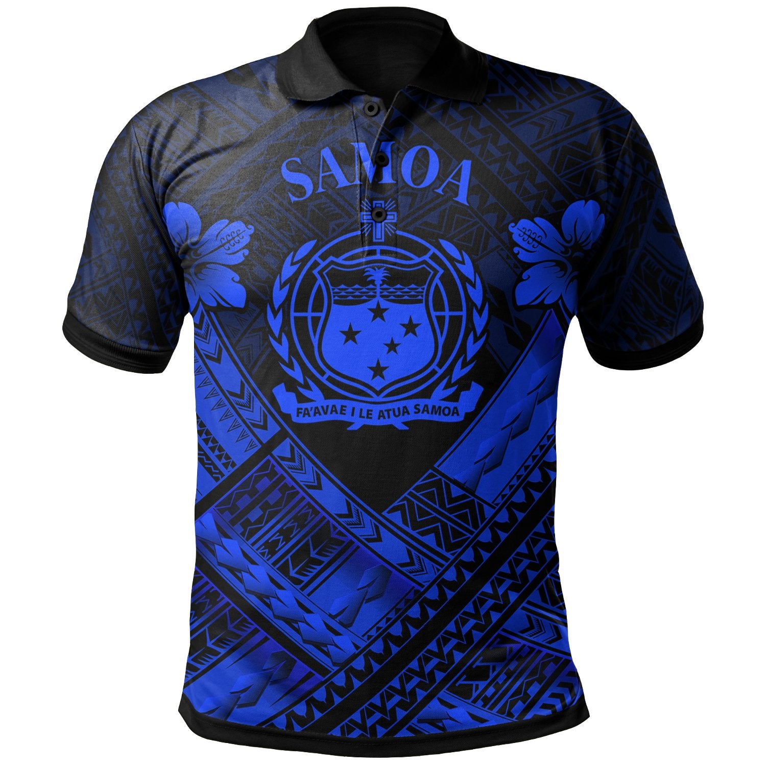 Samoa Polynesian Polo Shirt Samoa Blue Seal Camisole Hibiscus Style Unisex Blue - Polynesian Pride