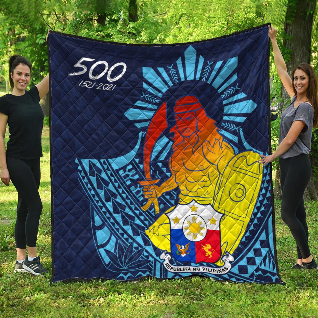 Philippines Premium Quilt - King Lapu Lapu Blue - Polynesian Pride