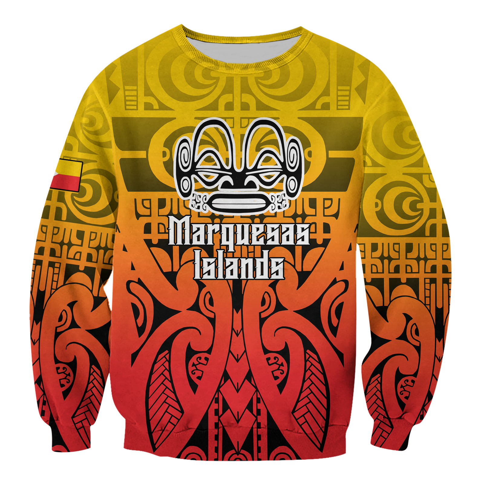 Marquesas Islands Marquesan Tattoo Sweatshirt - LT12 Unisex Red - Polynesian Pride