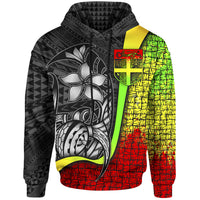 Fiji Polynesian Hoodie Reggae Turtle with Hook Unisex REGGAE - Polynesian Pride