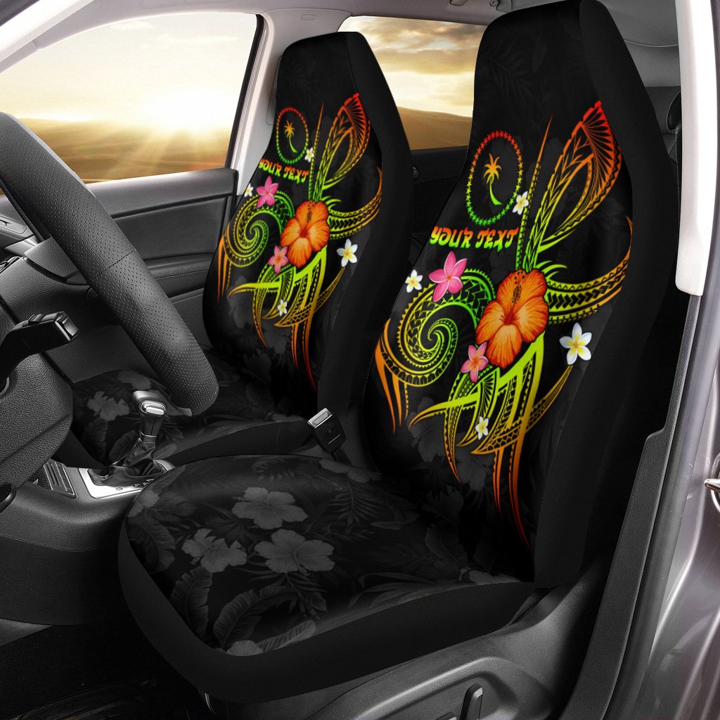 Chuuk Polynesian Personalised Car Seat Covers - Legend of Chuuk (Reggae) Universal Fit Reggae - Polynesian Pride