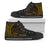 Vanuatu High Top Shoes - Wings Style Unisex Black - Polynesian Pride