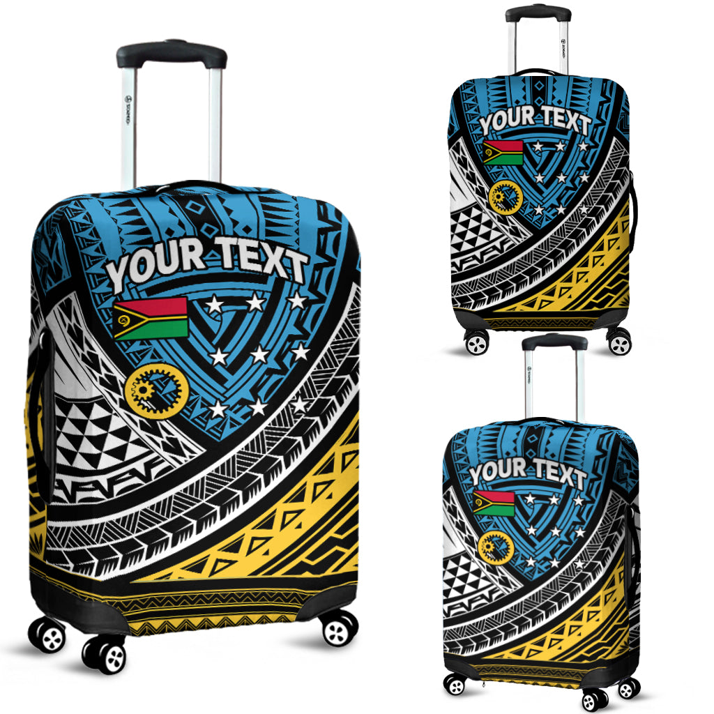 (Custom Personalised) Vanuatu Sanma Province Tribal Pattern Luggage Covers - LT12 Luggage Covers Blue - Polynesian Pride