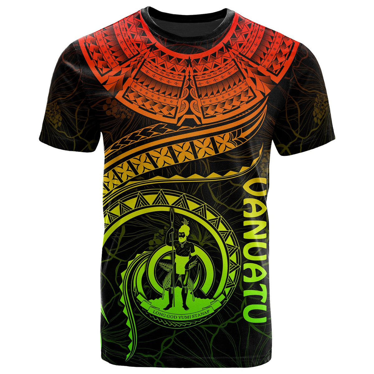 Vanuatu Polynesian T Shirt Vanuatuan Waves (Reggae) Unisex Art - Polynesian Pride