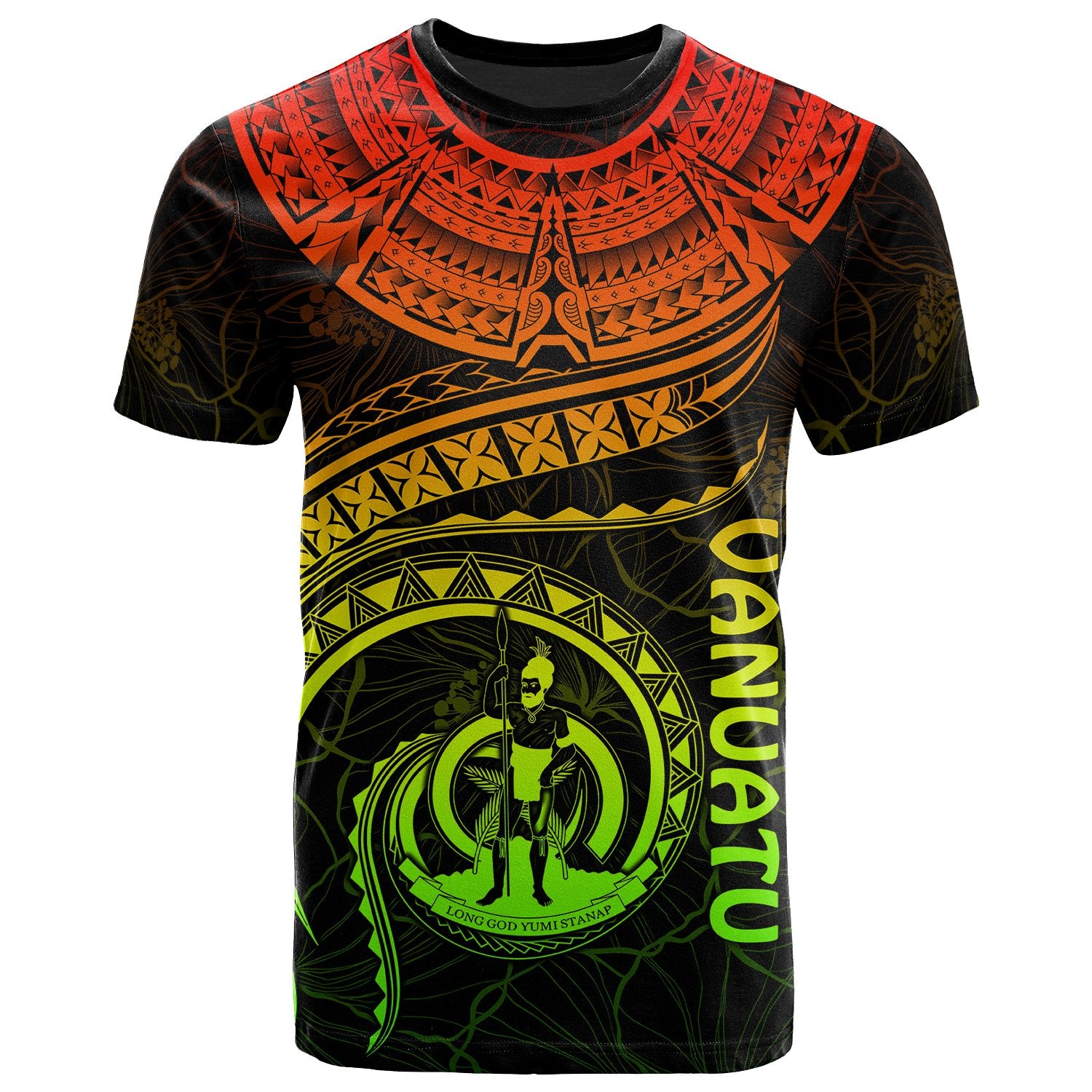 Vanuatu Polynesian T Shirt Vanuatuan Waves (Reggae) Unisex Art - Polynesian Pride