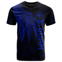 Guam T Shirt Polynesian Wings (Blue) Unisex Blue - Polynesian Pride