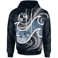 Tonga Polynesian Hoodie Ocean Style Unisex Blue - Polynesian Pride