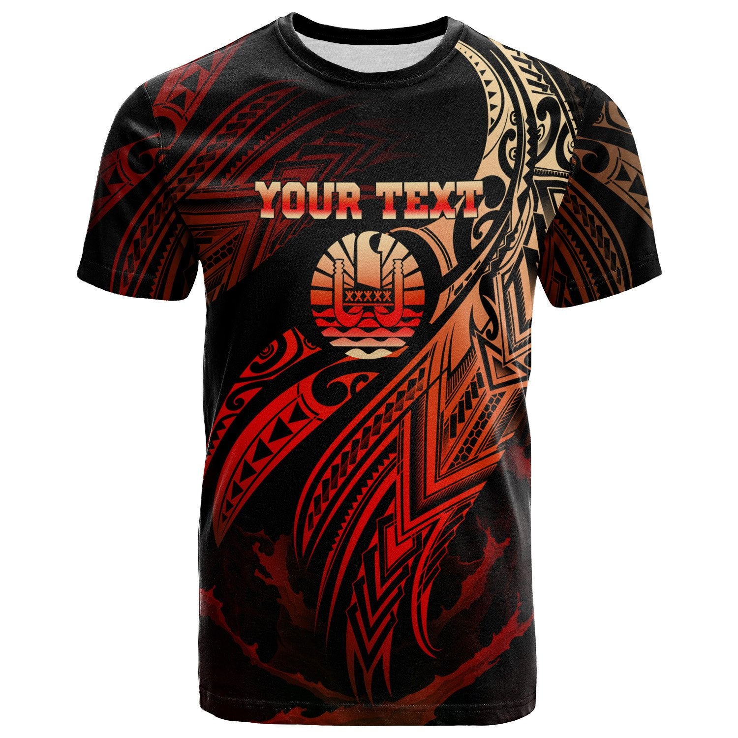 Tahiti Polynesian Custom T Shirt Tahiti Legend Red Version Unisex Red - Polynesian Pride