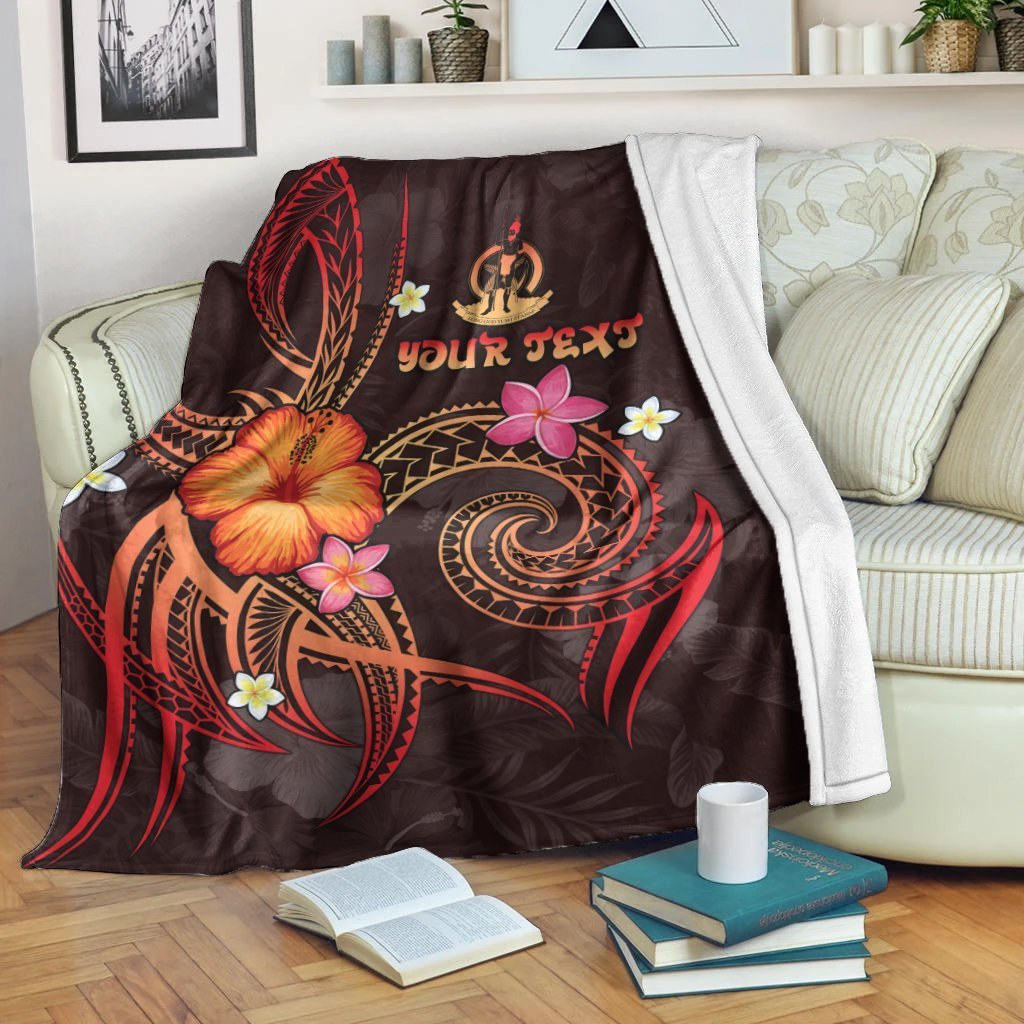 Vanuatu Polynesian Personalised Premium Blanket - Legend of Vanuatu (Red) White - Polynesian Pride