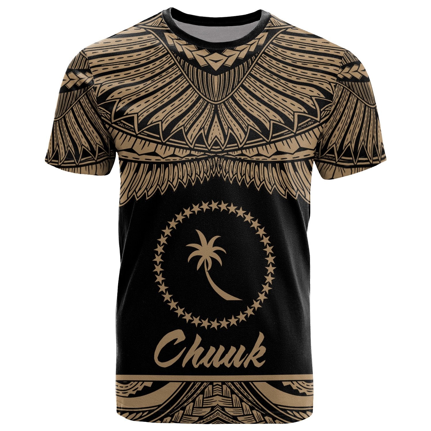 Chuuk Micronesia T Shirt Micronesia Pride Gold Version Unisex Art - Polynesian Pride