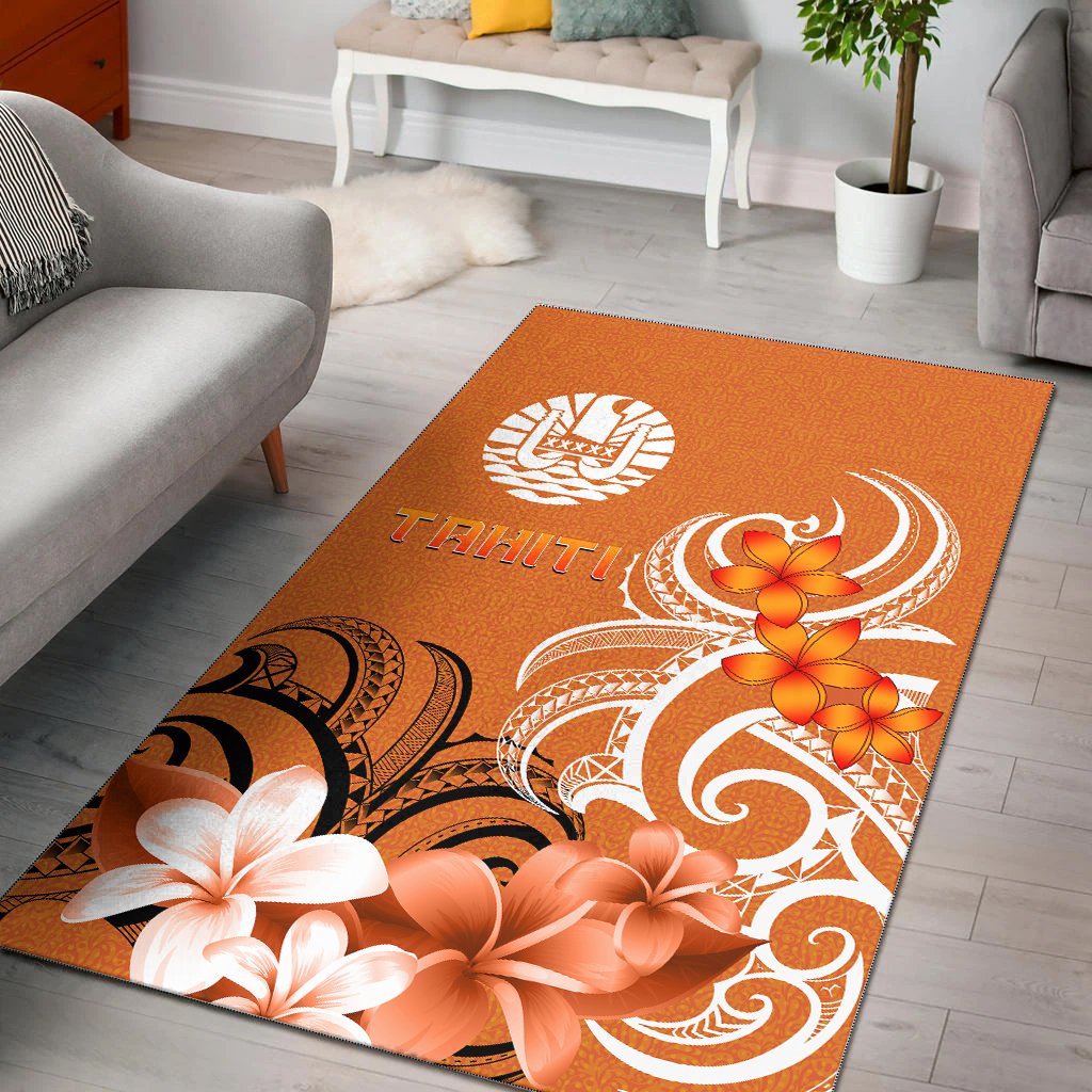 Tahiti Area Rug - Tahitians Spirit Orange - Polynesian Pride