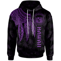 Polynesian Hawaii Hoodie Polynesian Wings (Purple) Unisex Purple - Polynesian Pride