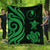 Yap Micronesian Premium Quilt - Green Tentacle Turtle Gold - Polynesian Pride