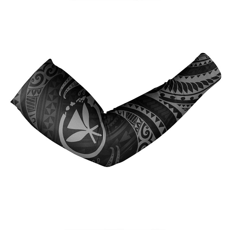 Polynesian Hawaii Arm Sleeve - Black Tribal Wave LT9 Set of 2 Black - Polynesian Pride