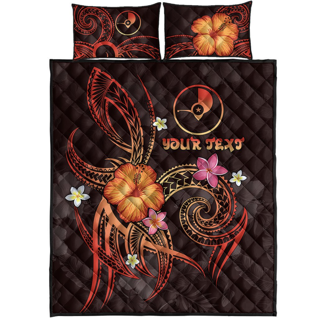 YAP Polynesian Personalised Quilt Bed Set - Legend of YAP (Red) - Polynesian Pride