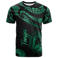 Tonga Polynesian T Shirt Polynesian Tattoo Green Version Unisex Art - Polynesian Pride