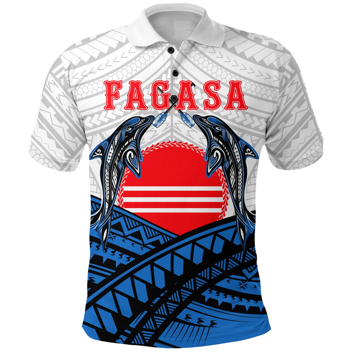 American Samoa Polo Shirt Fagasa Fealofani Samoa LT12 Unisex Blue - Polynesian Pride