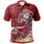 Guam Polo Shirt Turtle Plumeria (Red) Unisex Red - Polynesian Pride